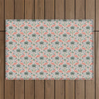 Palm Flamingos Tropical Outdoor Rug Gallery Image 1