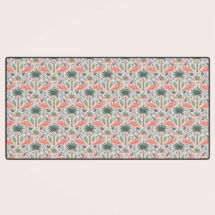 Palm Flamingos Tropical Desk Mat Gallery Image 3
