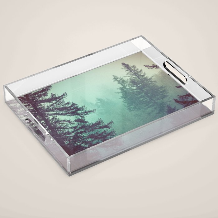 Forest Fog Fir Trees Acrylic Tray Gallery Image 1