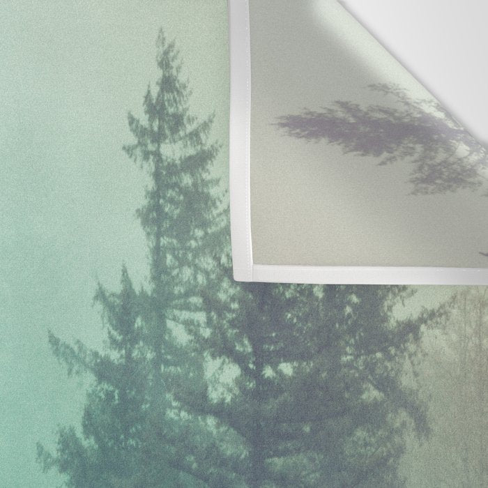Forest Fog Fir Trees Wall Tapestry Gallery Image 3