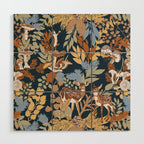 Colorful Dark Forest Animals B Wood Wall Art Gallery Image 1