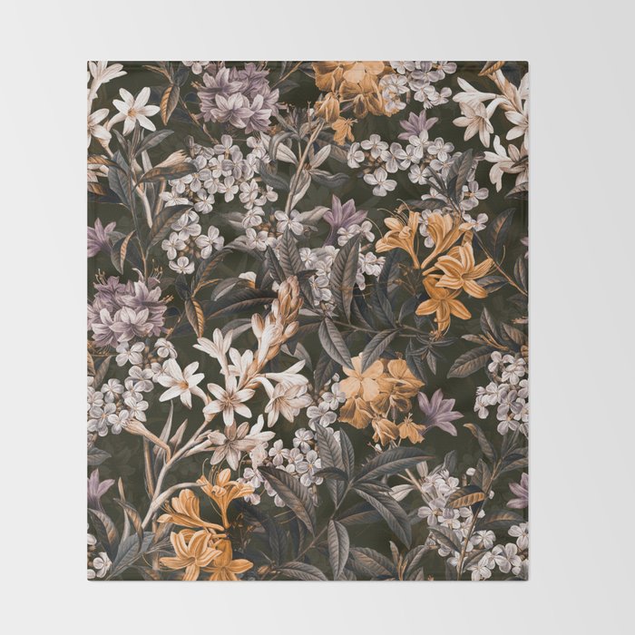 Dark Garden Throw Blanket Gallery Image 2