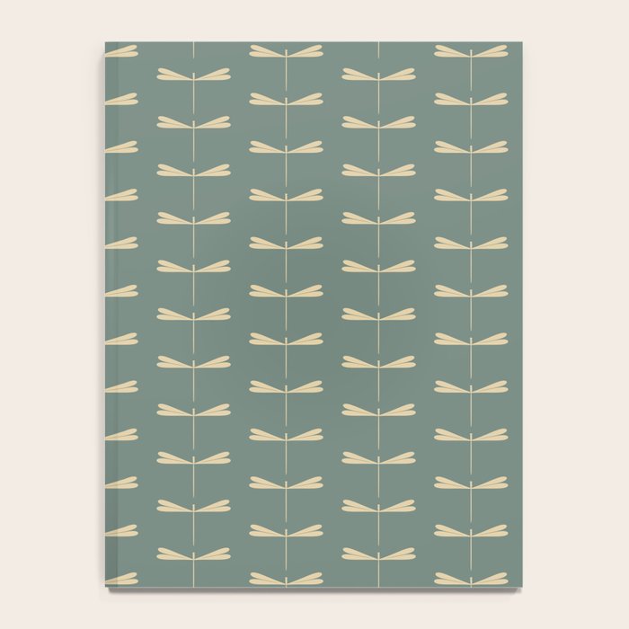 Dragonfly Pattern XII Neutral Green Notebook Gallery Image 4