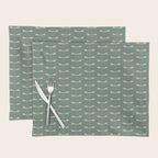Dragonfly Pattern XII Neutral Green Placemat Gallery Image 1