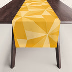 Kaleidoscope Tile Pattern XI Golden Yellow Tones Table Runner Gallery Image 1