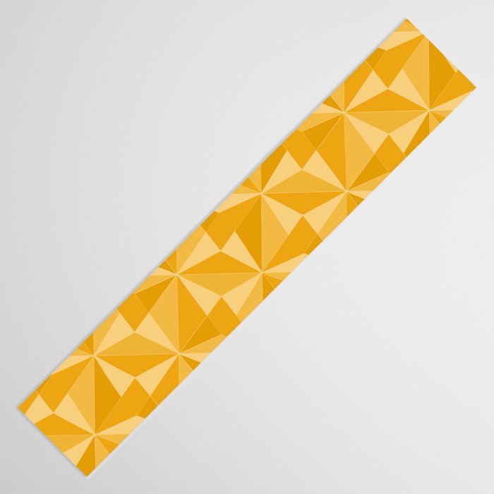 Kaleidoscope Tile Pattern XI Golden Yellow Tones Table Runner Gallery Image 3