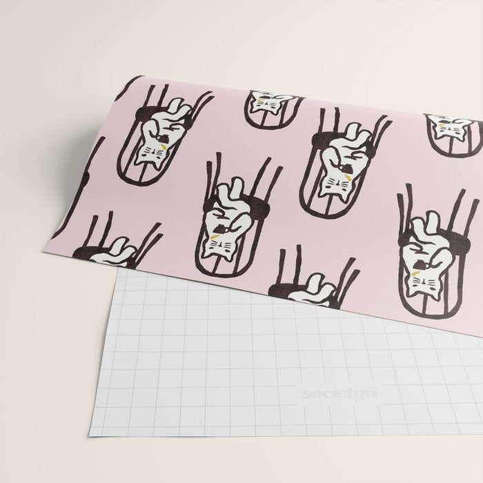 Tea time with cat Wrapping Paper Gallery Image 2