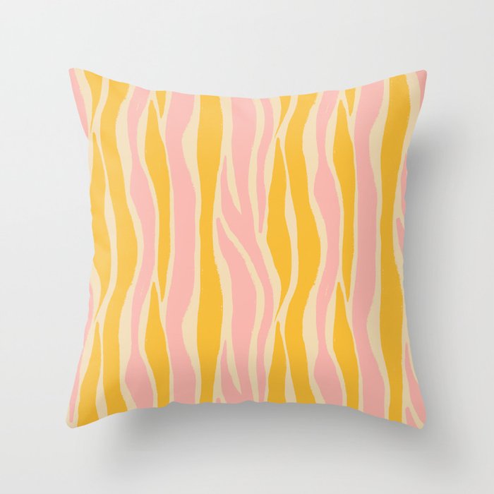 Wavy summer stripe Throw Pillow Gallery Image 6