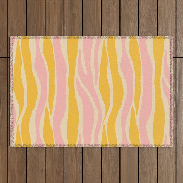 Wavy summer stripe Outdoor Rug Gallery Image 1
