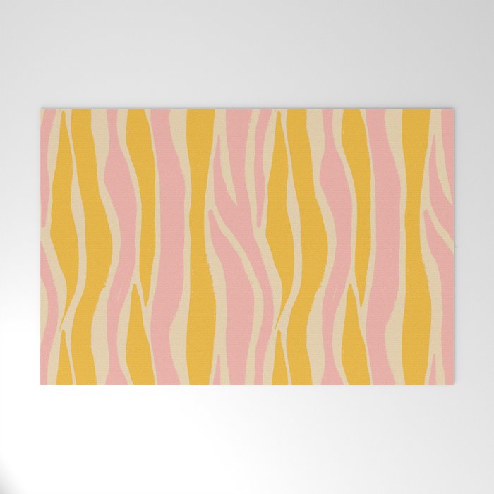Wavy summer stripe Welcome Mat Gallery Image 1