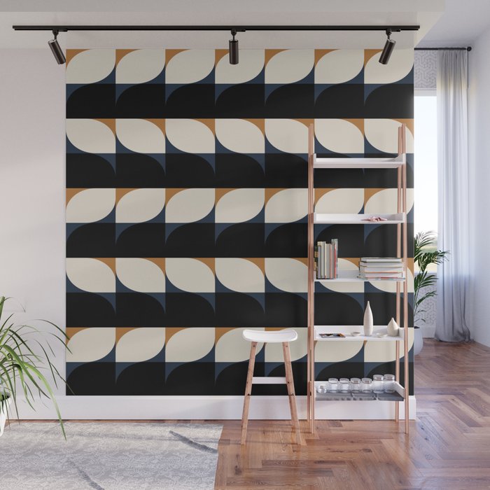 Almond Shapes Pattern II Wall Mural Gallery Image 1