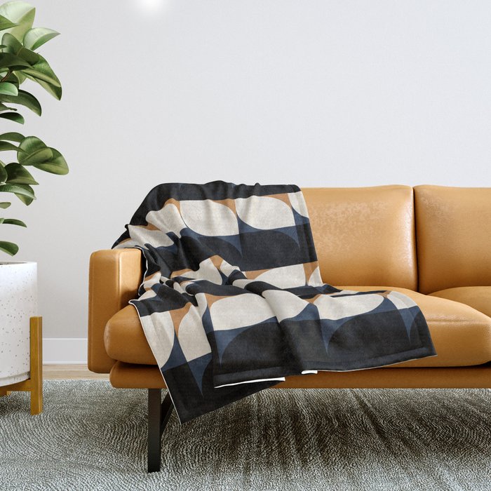 Almond Shapes Pattern II Throw Blanket Gallery Image 1