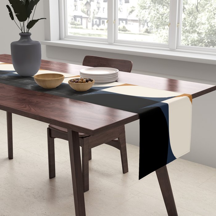 Almond Shapes Pattern II Table Runner Gallery Image 2