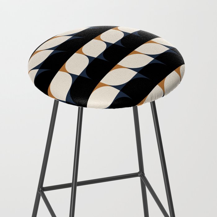 Almond Shapes Pattern II Stool Gallery Image 2