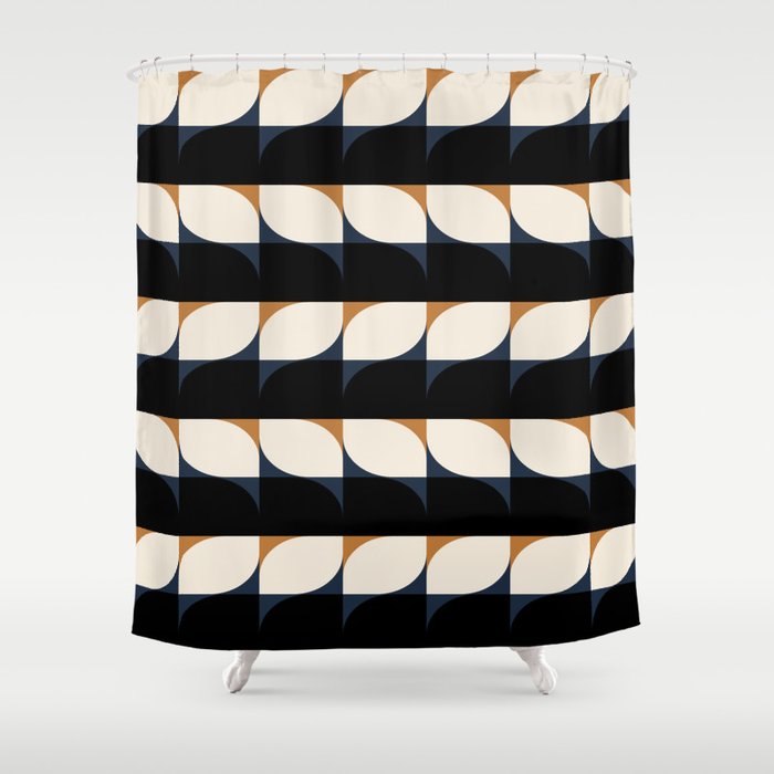 Almond Shapes Pattern II Shower Curtain Gallery Image 1