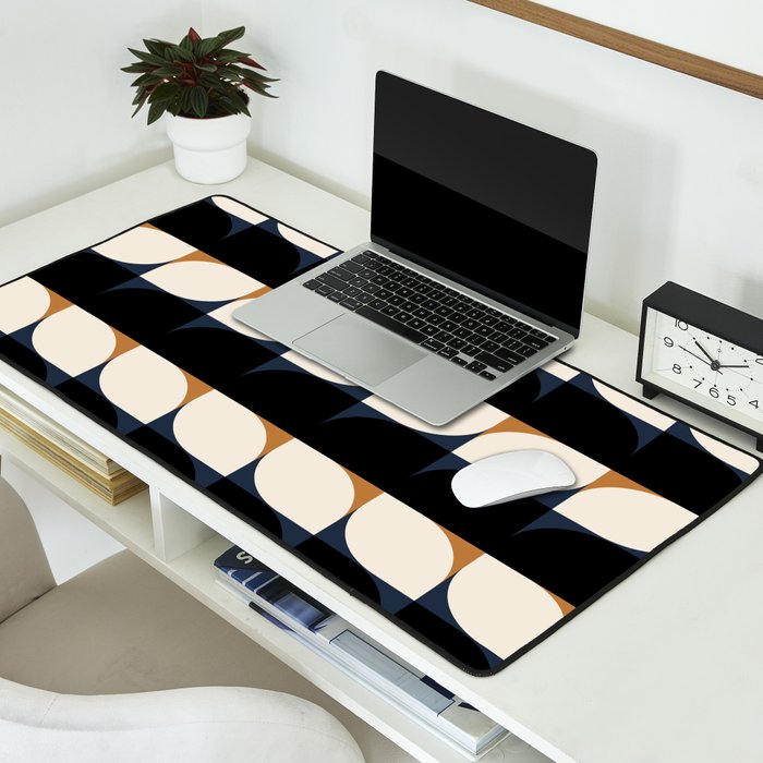 Almond Shapes Pattern II Desk Mat Gallery Image 2