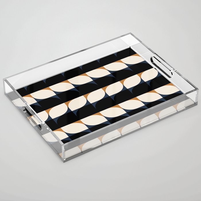Almond Shapes Pattern II Acrylic Tray Gallery Image 1