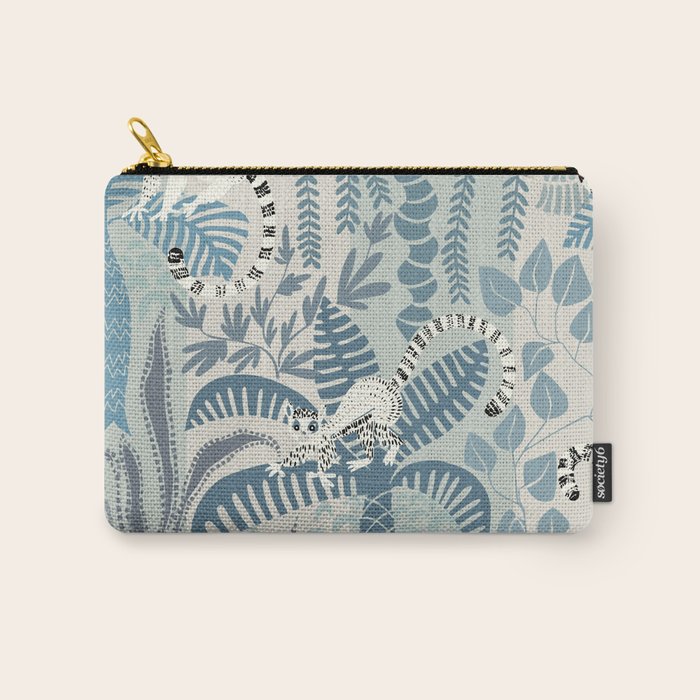Jungle adventure chalky blue Carry All Pouch Gallery Image 1