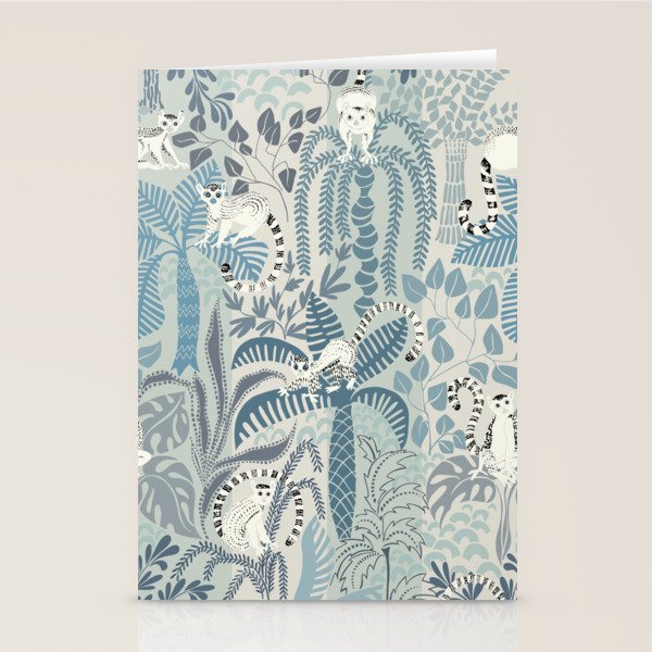 Jungle adventure chalky blue Stationery Card Gallery Image 2
