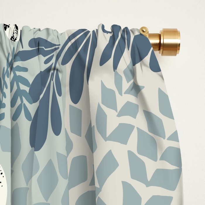 Jungle adventure chalky blue Window Curtain Gallery Image 2