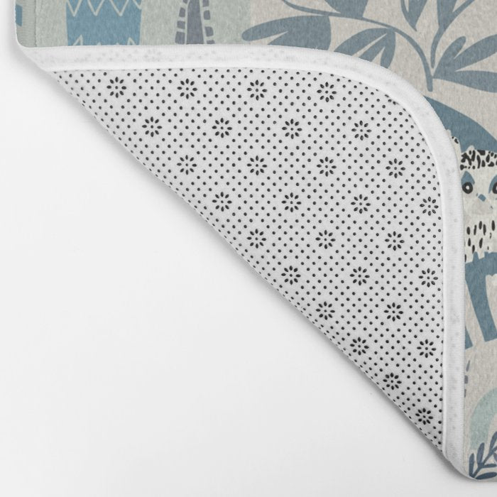 Jungle adventure chalky blue Bath Mat Gallery Image 2