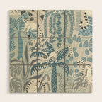 Jungle adventure chalky blue Wood Wall Art Gallery Image 1