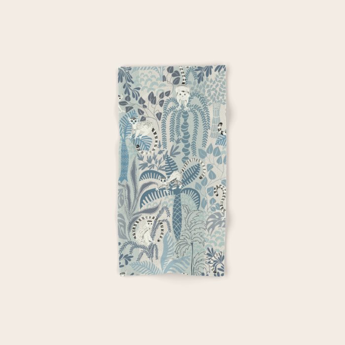 Jungle adventure chalky blue Bath Towel Gallery Image 1