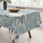 Jungle adventure chalky blue Tablecloth Gallery Image 3