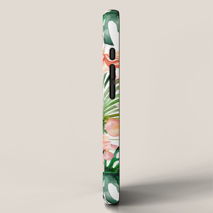 Tropical Jungle Hibiscus Flowers - Floral iPhone Case Gallery Image 2