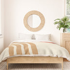 Mid century modern pink Sun and Rainbow Duvet Cover Gallery Image 3