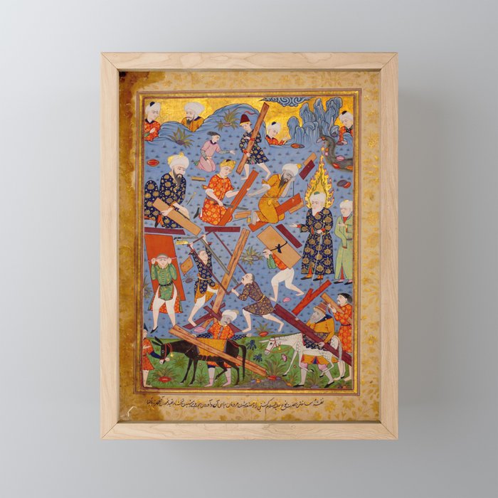 The building of Noahâs ark Islamic Antique Art  Mini Art Print Gallery Image 1