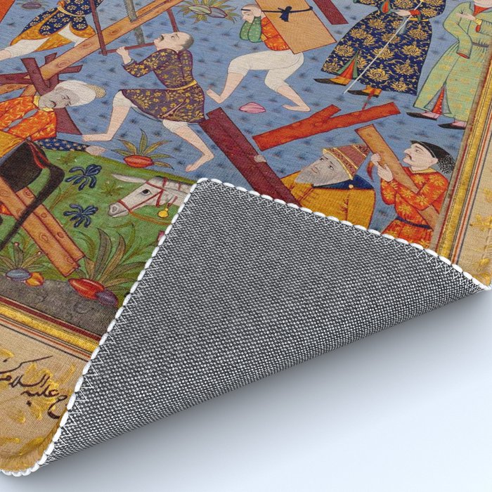 The building of Noahâs ark Islamic Antique Art  Rug Gallery Image 4