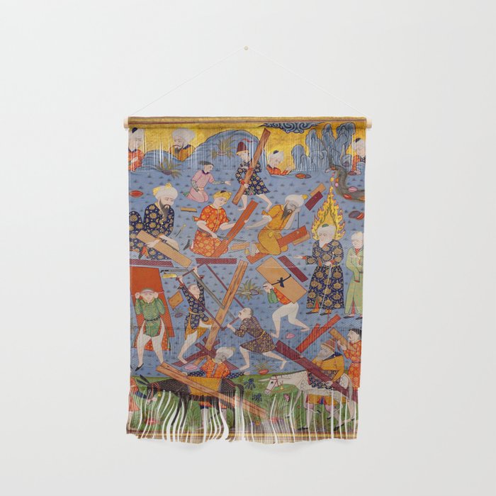 The building of Noahâs ark Islamic Antique Art  Wall Hanging Gallery Image 1