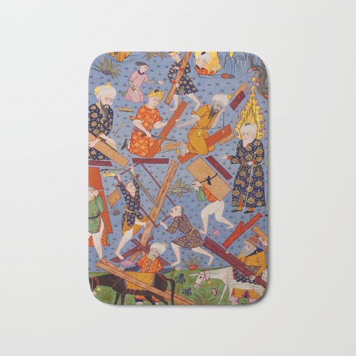The building of Noahâs ark Islamic Antique Art  Bath Mat Gallery Image 1