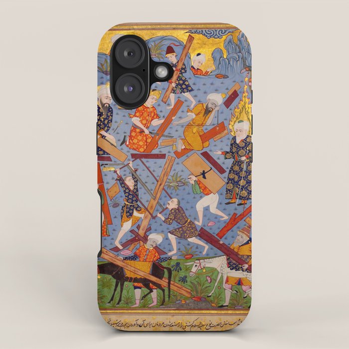 The building of Noahâs ark Islamic Antique Art  iPhone Case Gallery Image 1