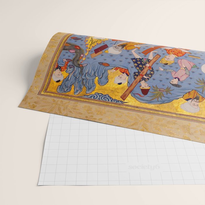 The building of Noahâs ark Islamic Antique Art  Wrapping Paper Gallery Image 2