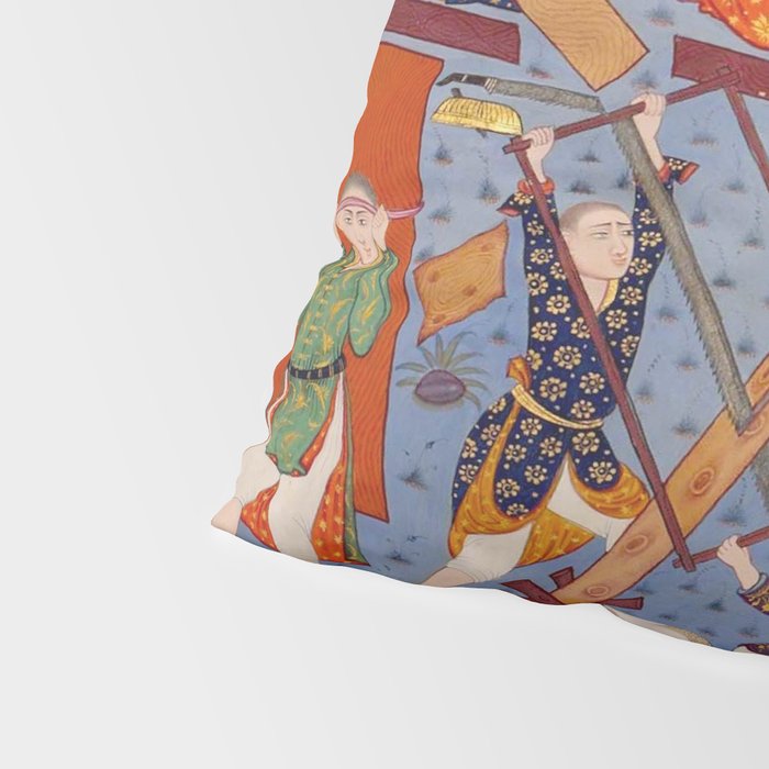 The building of Noahâs ark Islamic Antique Art  Pillow Sham Gallery Image 4