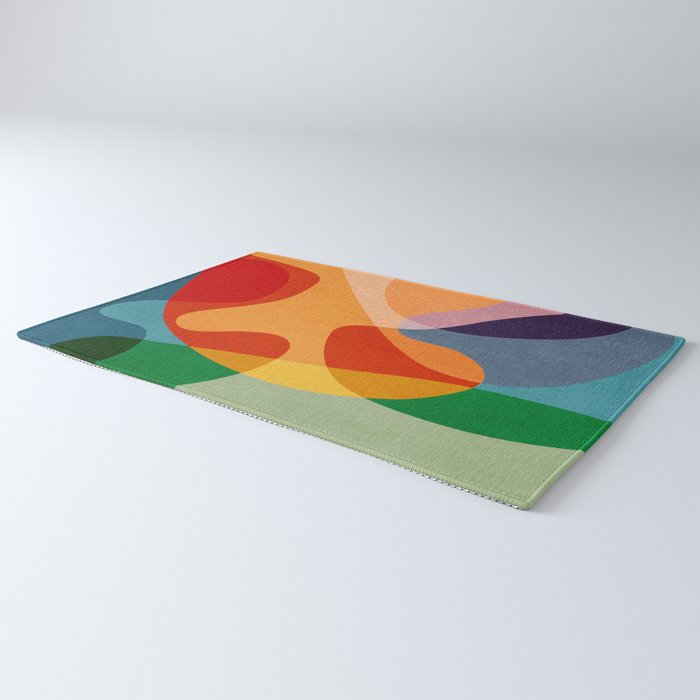 Abstract Colorful Artwork VI Rug Gallery Image 3