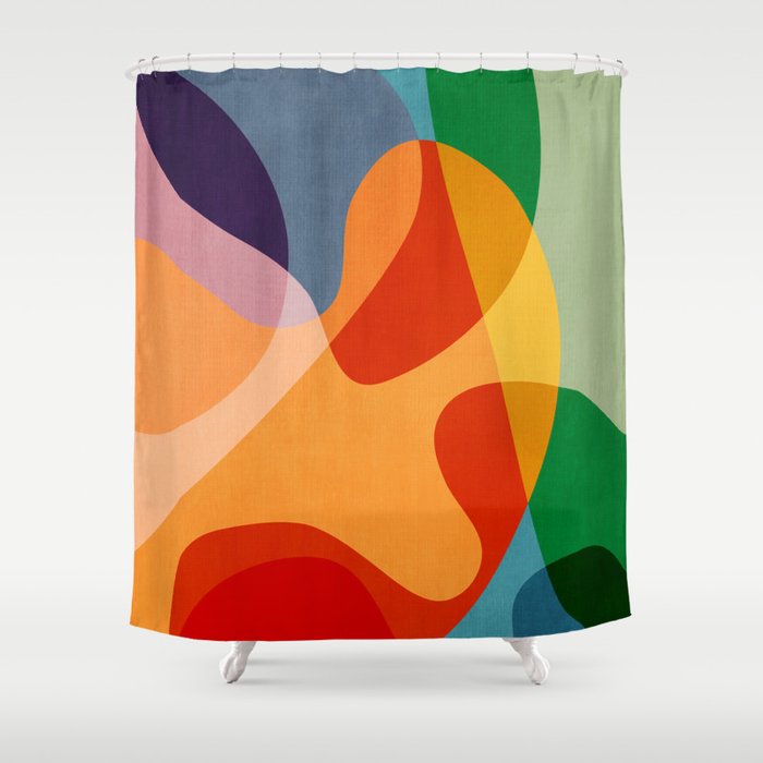 Abstract Colorful Artwork VI Shower Curtain Gallery Image 1