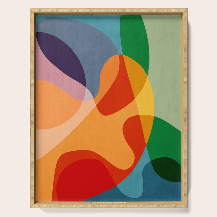 Abstract Colorful Artwork VI Serving Tray Gallery Image 1