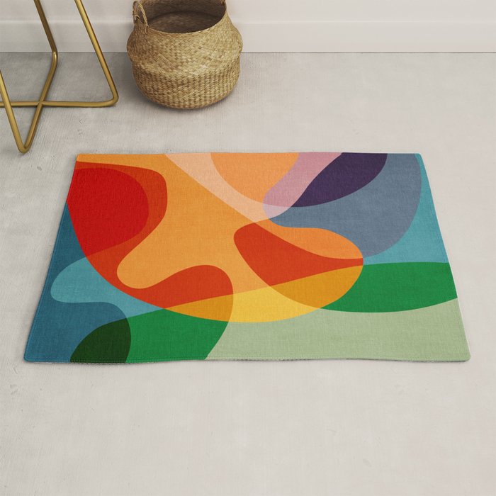 Abstract Colorful Artwork VI Rug Gallery Image 1