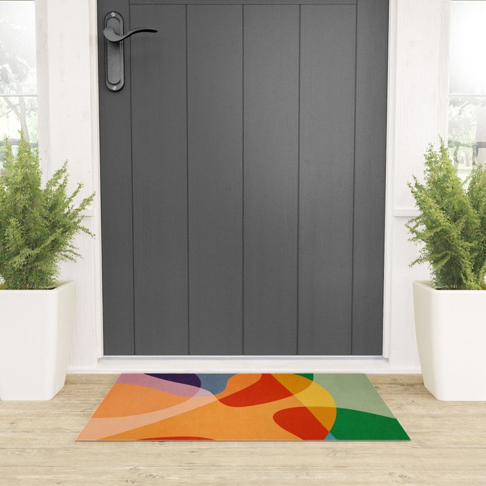 Abstract Colorful Artwork VI Welcome Mat Gallery Image 3