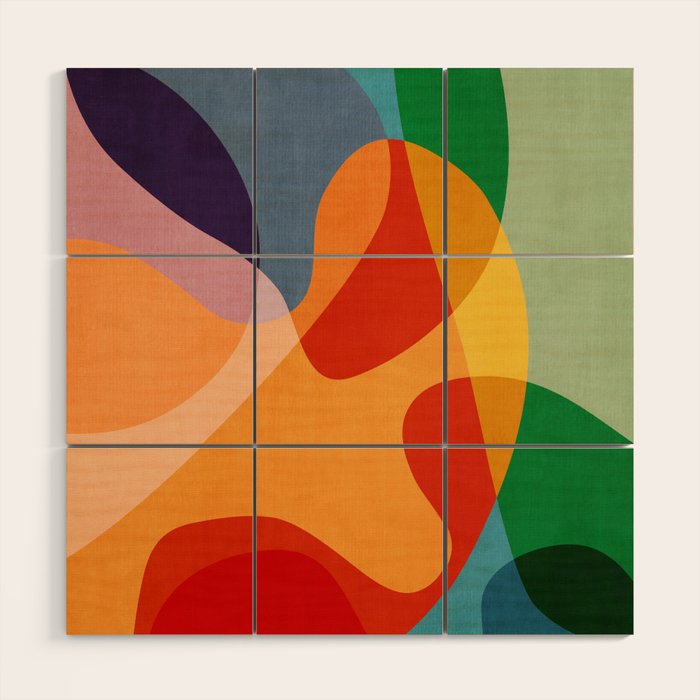 Abstract Colorful Artwork VI Wood Wall Art Gallery Image 1