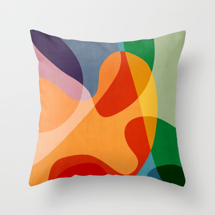 Abstract Colorful Artwork VI Throw Pillow Gallery Image 6
