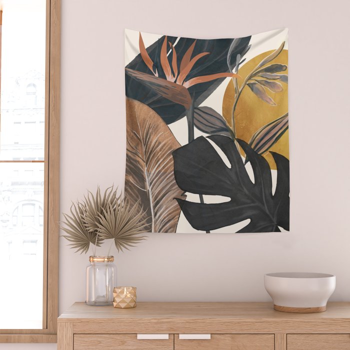 Abstract Tropical Art III Wall Tapestry Gallery Image 2