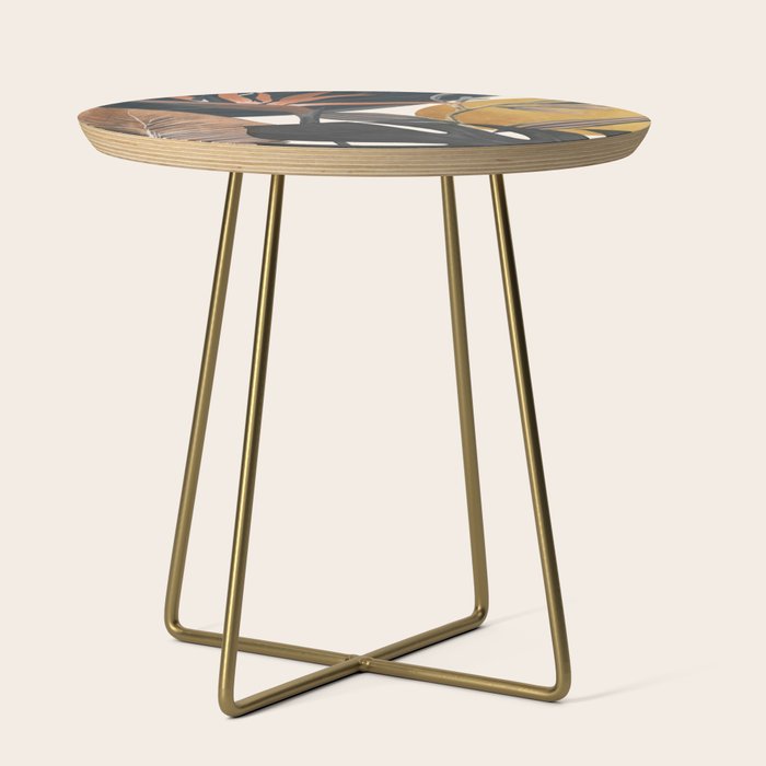 Abstract Tropical Art III Side Table Gallery Image 1