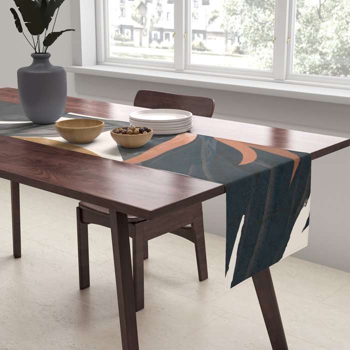 Abstract Tropical Art III Table Runner Gallery Image 2