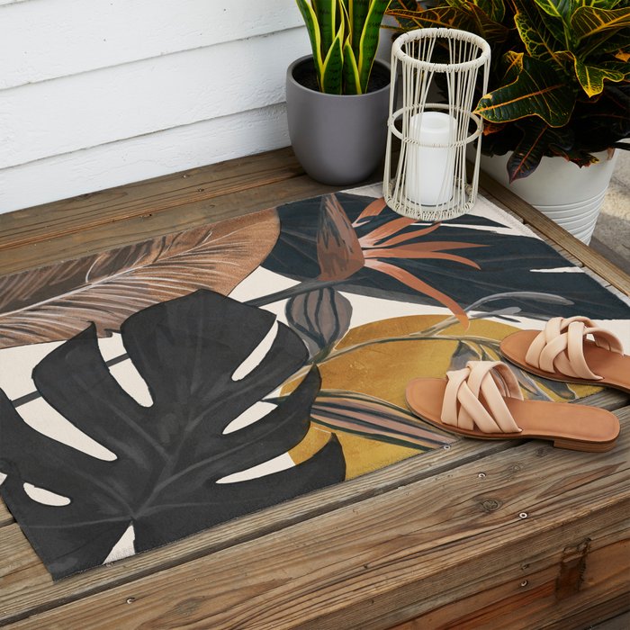 Abstract Tropical Art III Outdoor Rug Gallery Image 2