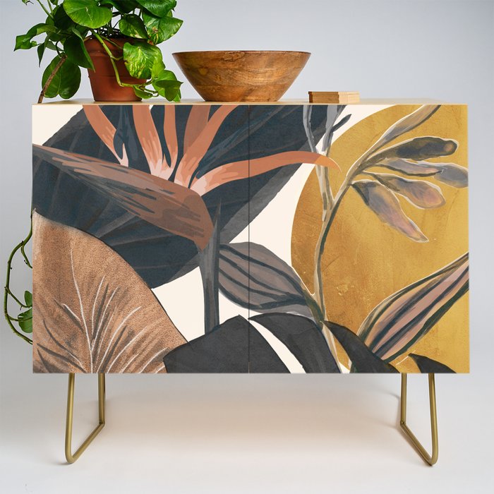 Abstract Tropical Art III Credenza Gallery Image 1