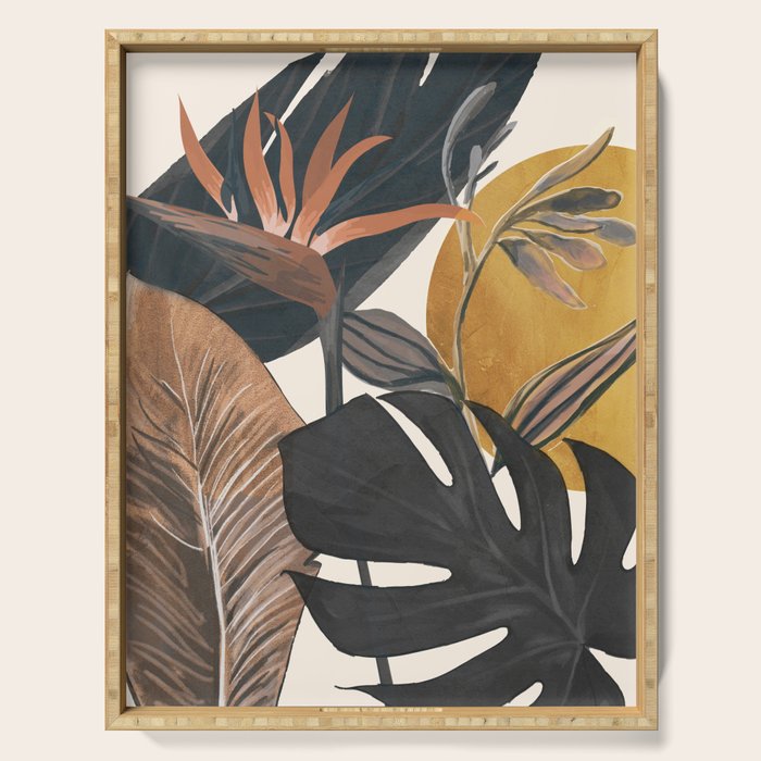 Abstract Tropical Art III Serving Tray Gallery Image 1